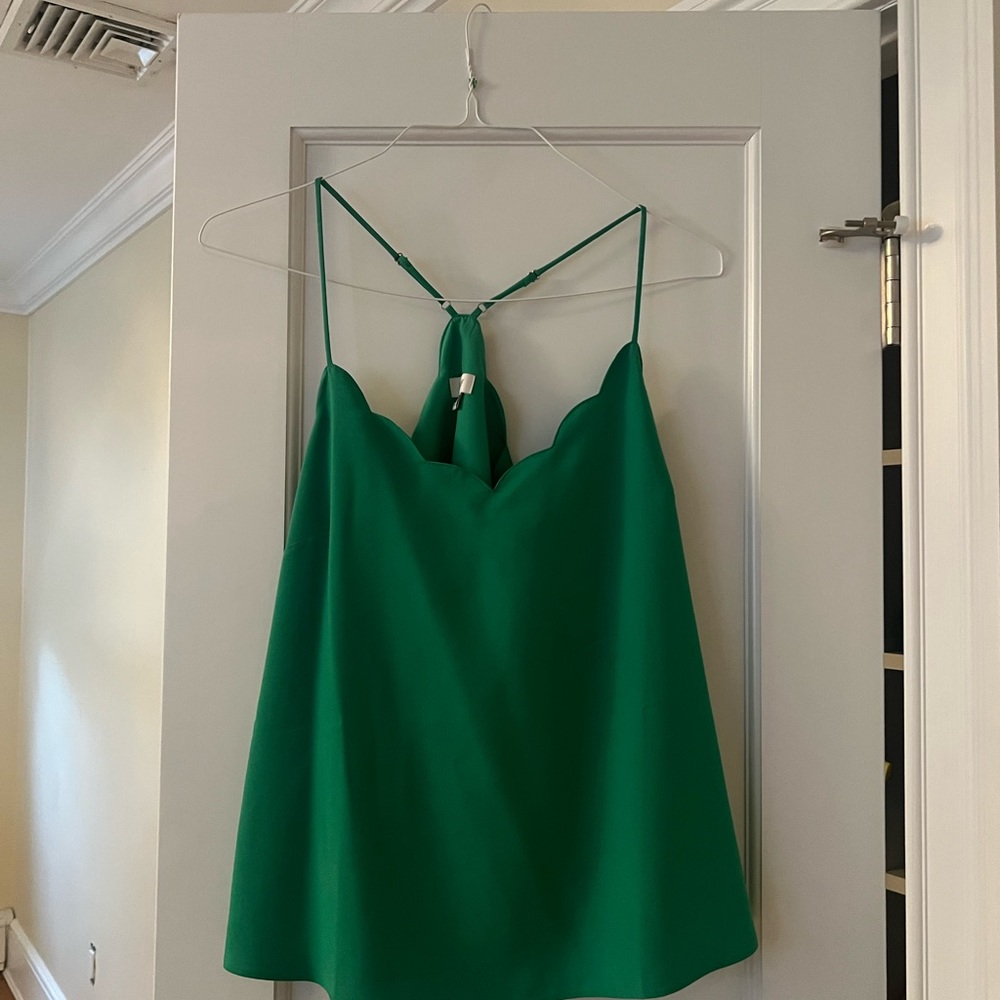 J. Crew scalloped racerback blouse